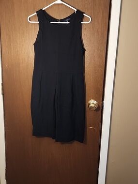 GAP Black Sleeveless Midi Sheath Dress Sz 8